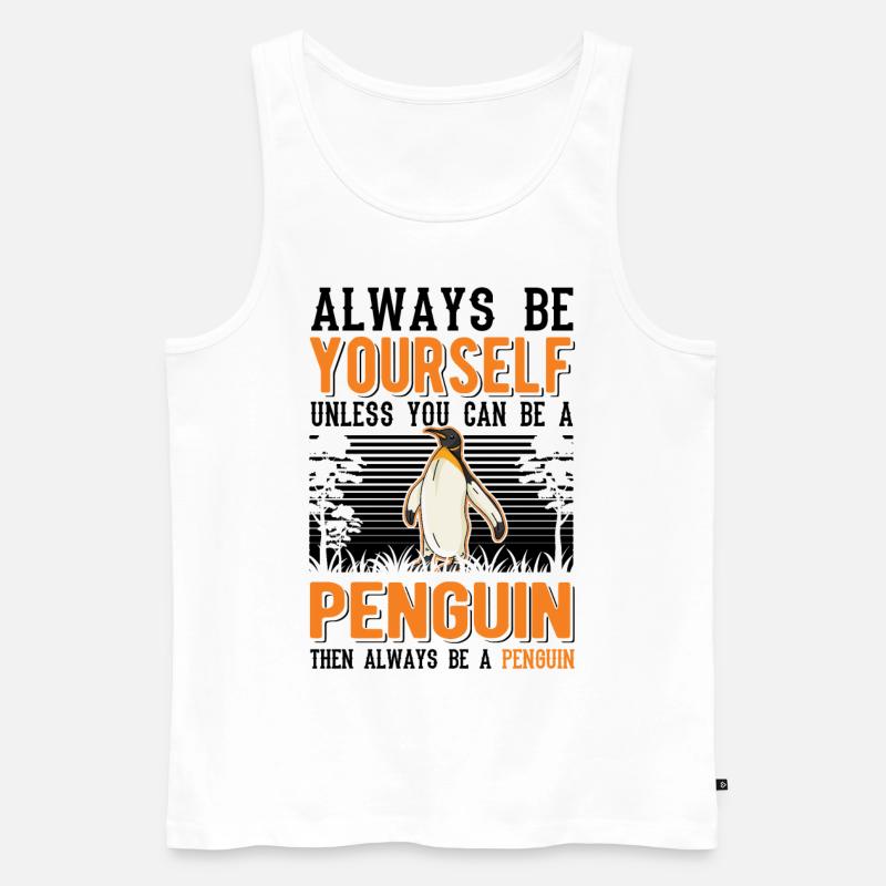 Pinguin Geschenk Penguin - Männer Premium Bio Tank Top - Weiß