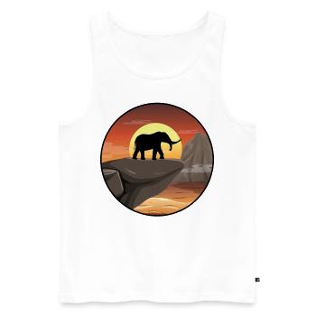 Retro Graphic Animal Keeper Zoo Keeper Animal Love - Männer Premium Bio Tank Top - Weiß - Vorne - Michal (187cm)