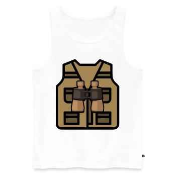 Costume Graphic Animal Keeper Zoo Keeper Animal Lo - Männer Premium Bio Tank Top - Weiß - Vorne - Michal (187cm)