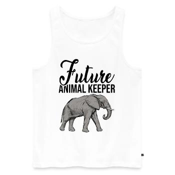 Future Animal Keeper Animal Lover Zoo Keeper Zoolo - Männer Premium Bio Tank Top - Weiß - Vorne - Michal (187cm)