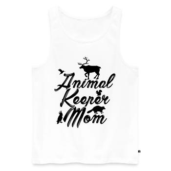 Animal Keeper Mom Zoo Keeper Animal Lover Zoologis - Männer Premium Bio Tank Top - Weiß - Vorne - Michal (187cm)