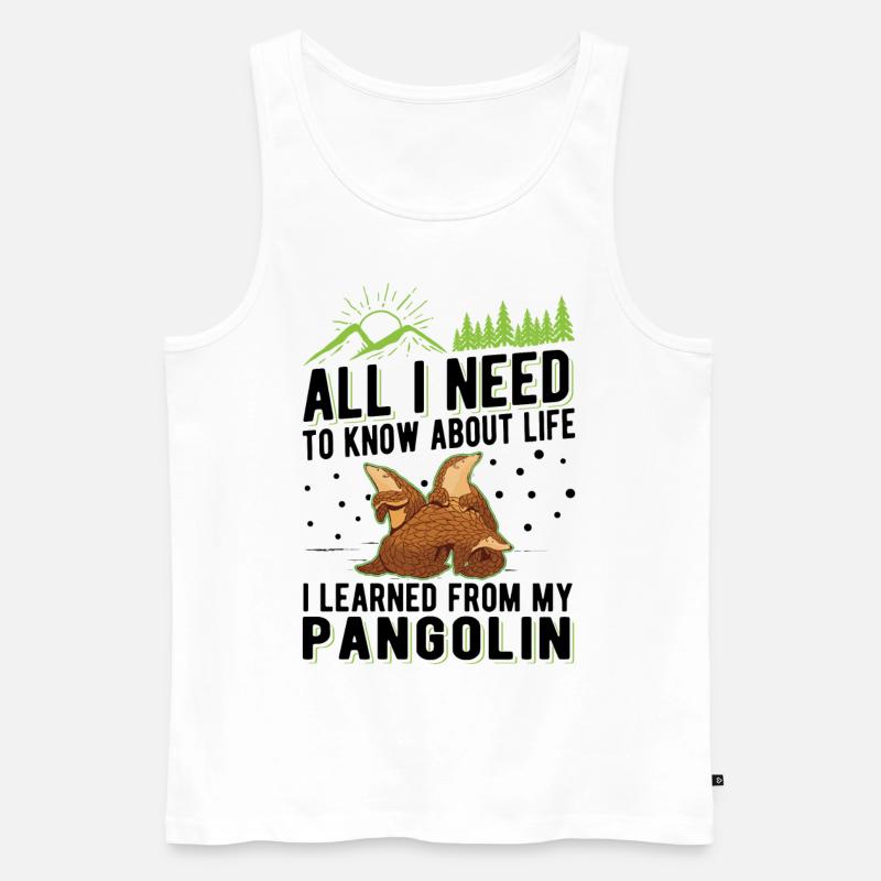 Pangolin Geschenk Schuppentier - Männer Premium Bio Tank Top - Weiß