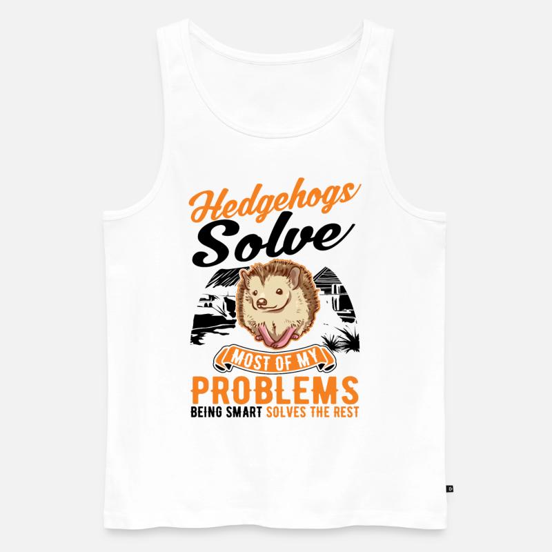 Igel Geschenk Stacheligel - Männer Premium Bio Tank Top - Weiß