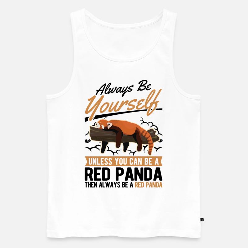 Roter Panda Geschenk Red Panda - Männer Premium Bio Tank Top - Weiß