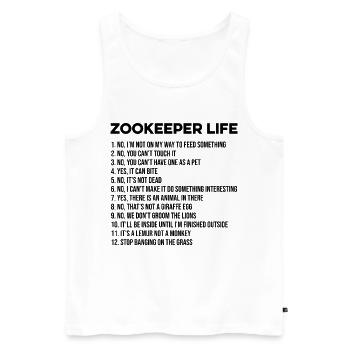 Life Of A Zoo Keeper Animal Lover Zoologist Animal - Männer Premium Bio Tank Top - Weiß - Vorne - AI Model Male 178 light (178cm)