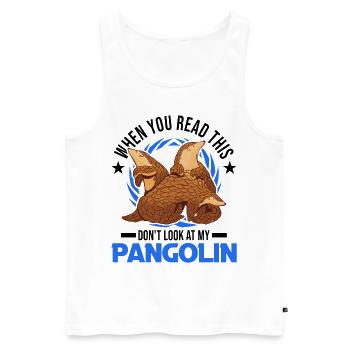 Pangolin Cadeau Pangolin - Débardeur bio Premium Homme - blanc - Devant - Michal (187cm)