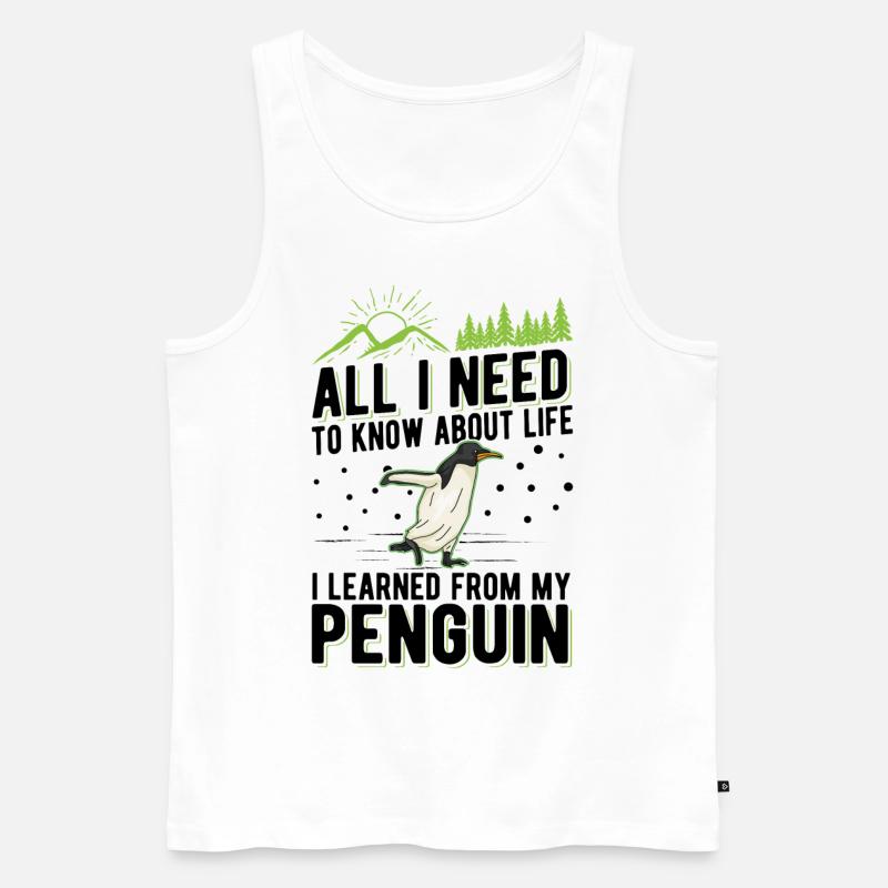 Pinguin Geschenk Penguin - Männer Premium Bio Tank Top - Weiß