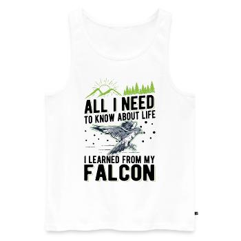 Falcon Gift Falcon Breeding Falcon Breeder Falconer - Men's Premium Organic Tank Top - white - Front - AI Model Male 178 light (178cm)