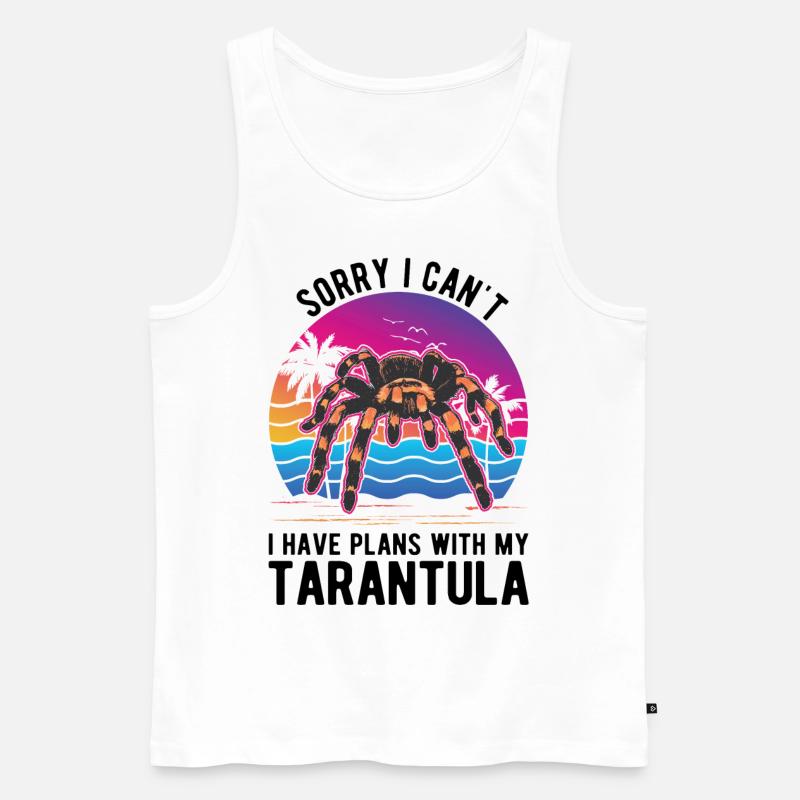 Tarantel Spinne Tarantula - Männer Premium Bio Tank Top - Weiß