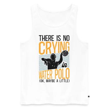 Water Polo There Is No Crying In - Men's Premium Organic Tank Top - white - Front - Michal (187cm)
