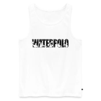 Water Polo Vintage Water Polo - Männer Premium Bio Tank Top - Weiß - Vorne - AI Model Male 178 light (178cm)