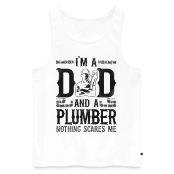 Plumbing Plumber Dad Vintage I'm A - Men's Premium Organic Tank Top - white - Front - Michal (187cm)