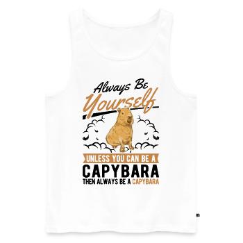 Soyez toujours vous-même Capybara Wasserschwein - Débardeur bio Premium Homme - blanc - Devant - Michal (187cm)