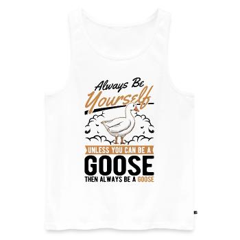 Oies Cadeau Goose Lovers Goose Éleveurs d’oies - Débardeur bio Premium Homme - blanc - Devant - Michal (187cm)