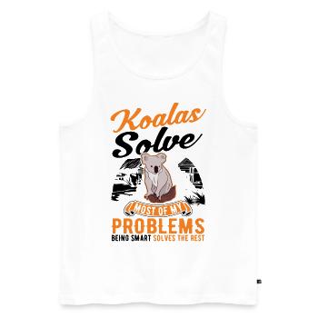 Koala Gift Koala Bear - Men's Premium Organic Tank Top - white - Front - Michal (187cm)