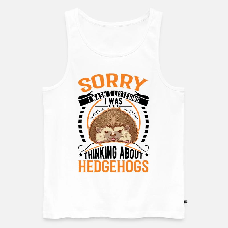 Igel Stacheligel - Männer Premium Bio Tank Top - Weiß