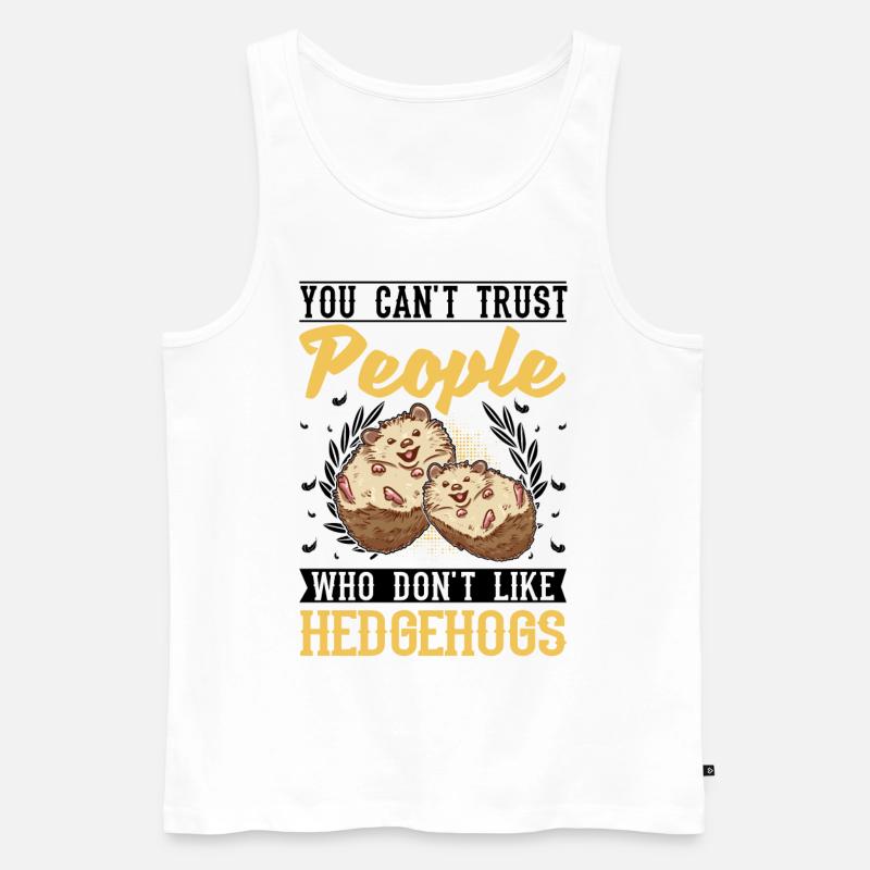 Igel Geschenk Stacheligel - Männer Premium Bio Tank Top - Weiß