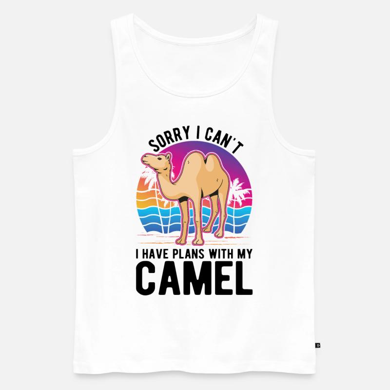 Kamel Geschenk Dromedar Camel Großkamel - Männer Premium Bio Tank Top - Weiß