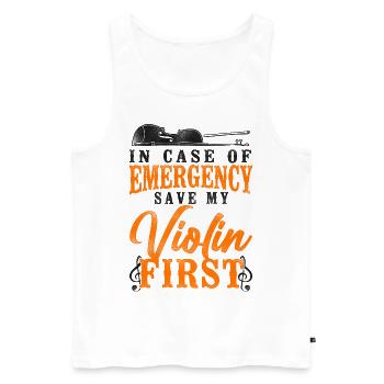 Violin Violinist Vintage In Case - Männer Premium Bio Tank Top - Weiß - Vorne - AI Model Male 178 light (178cm)