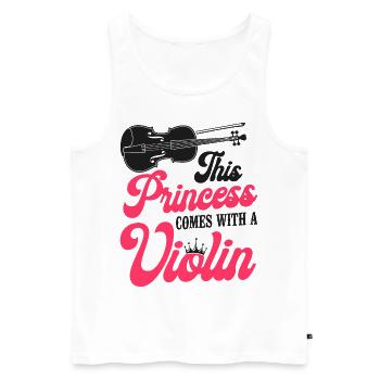 Violoniste Violoniste Fille This - Débardeur bio Premium Homme - blanc - Devant - Michal (187cm)