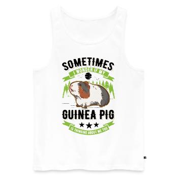 Guinea Pig Gift Guinea Pig - Men's Premium Organic Tank Top - white - Front - Michal (187cm)