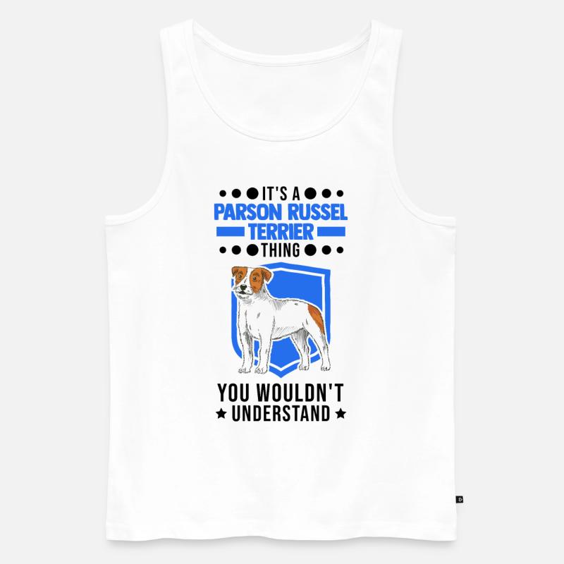 Parson Russell Terrier Ding - Männer Premium Bio Tank Top - Weiß