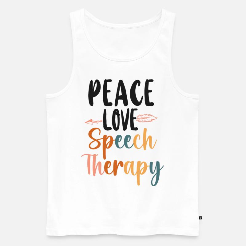 Speech Therapist Therapy Assistant - Männer Premium Bio Tank Top - Weiß