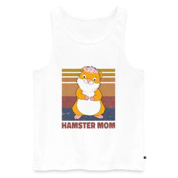 Hamster Mom Animal Lover Pet Owner Rodents Hamster - Männer Premium Bio Tank Top - Weiß - Vorne - Michal (187cm)