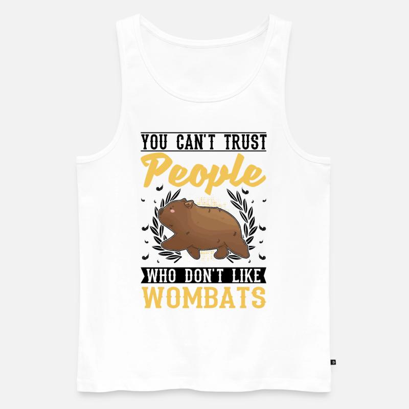 Australischer Wombat - Männer Premium Bio Tank Top - Weiß
