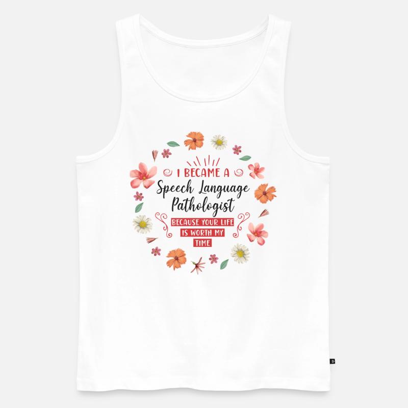 Speech Therapist Therapy Assistant - Männer Premium Bio Tank Top - Weiß