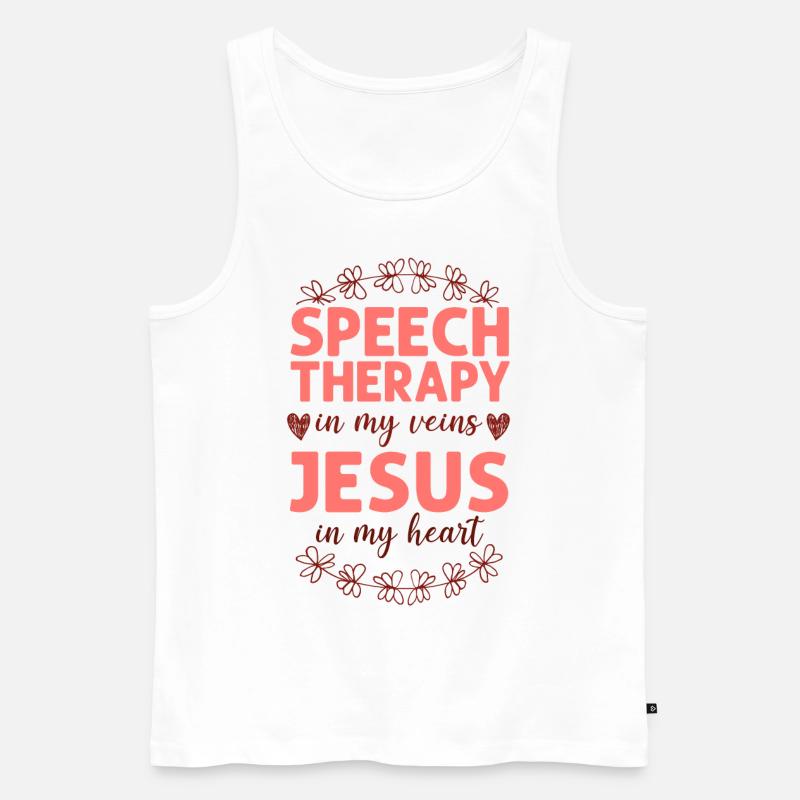 Speech Therapist Therapy Assistant - Männer Premium Bio Tank Top - Weiß