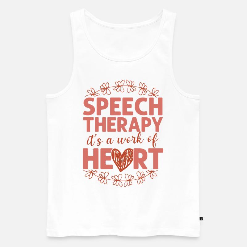 Speech Therapist Therapy Assistant - Männer Premium Bio Tank Top - Weiß