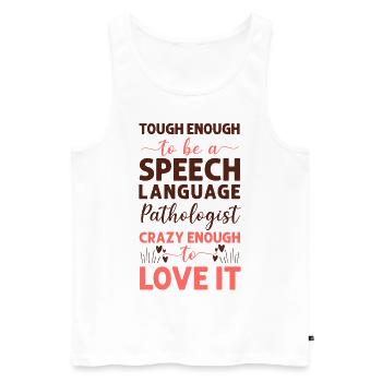 Speech Therapist Therapy Assistant - Männer Premium Bio Tank Top - Weiß - Vorne - Michal (187cm)