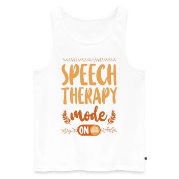 Speech Therapist Therapy Assistant - Männer Premium Bio Tank Top - Weiß - Vorne - AI Model Male 178 light (178cm)