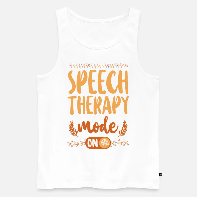 Speech Therapist Therapy Assistant - Männer Premium Bio Tank Top - Weiß