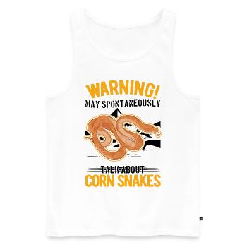 Avertissement Corn Snake Gift Corn Snake - Débardeur bio Premium Homme - blanc - Devant - Michal (187cm)