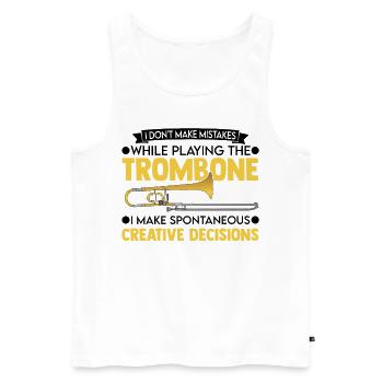 Trombone Creative Choices Tromboniste - Débardeur bio Premium Homme - blanc - Devant - Michal (187cm)