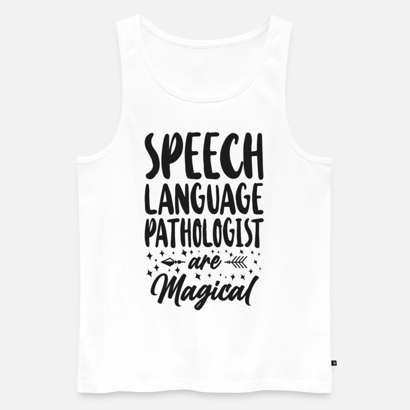 Speech Therapist Therapy Assistant - Männer Premium Bio Tank Top - Weiß