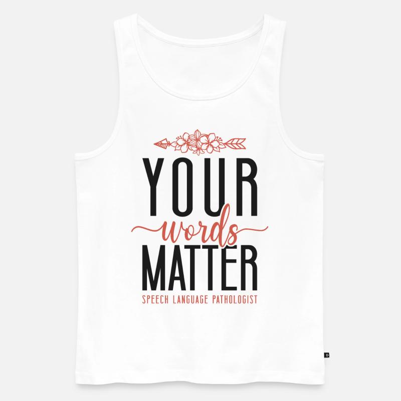 Speech Therapist Therapy Assistant - Männer Premium Bio Tank Top - Weiß