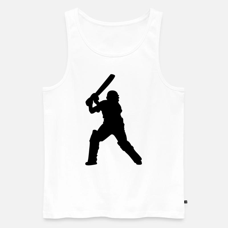 Kricketspieler - Männer Premium Bio Tank Top - Weiß