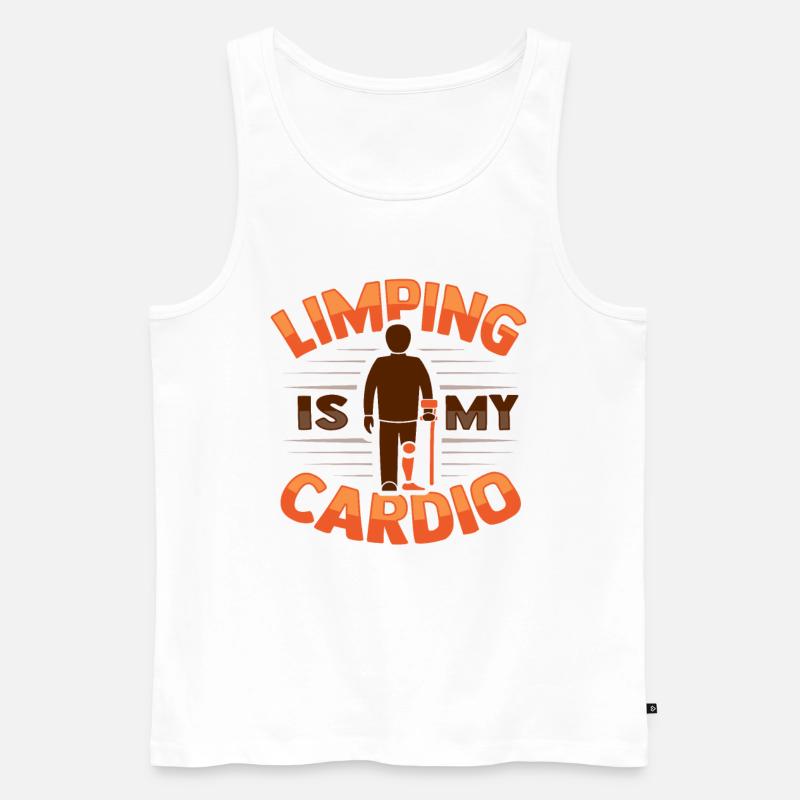 Prothèse de jambe amputée Amputation - Débardeur bio Premium Homme - blanc
