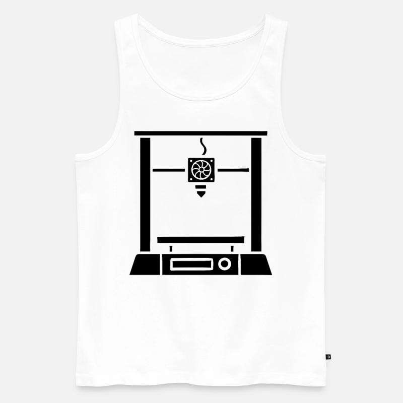 3D-Druck 3D-Drucker - Männer Premium Bio Tank Top - Weiß