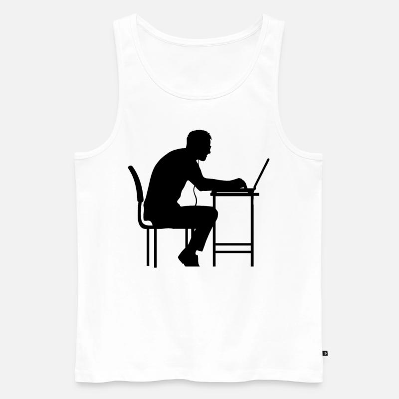 Hacker Hacking Hack - Men's Premium Organic Tank Top - white