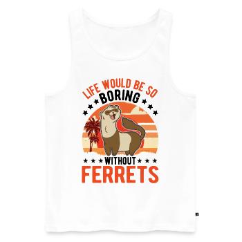 Ferret lover Ferret Gift - Men's Premium Organic Tank Top - white - Front - Michal (187cm)