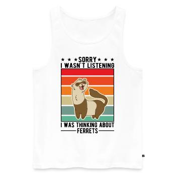 Ferret lover Ferret Gift - Men's Premium Organic Tank Top - white - Front - Michal (187cm)