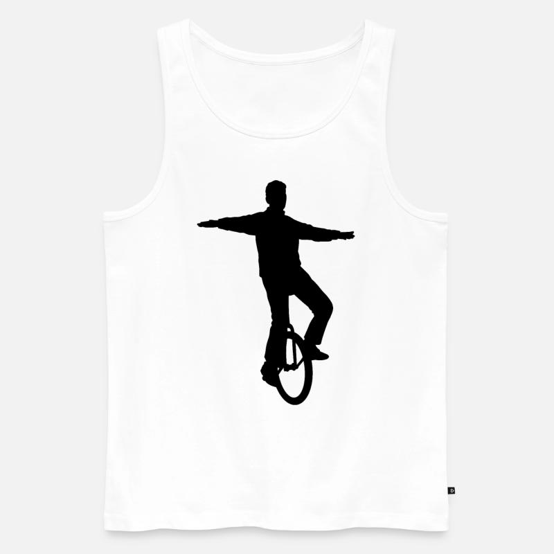Einradfahren Einradfahrer Einrad - Männer Premium Bio Tank Top - Weiß
