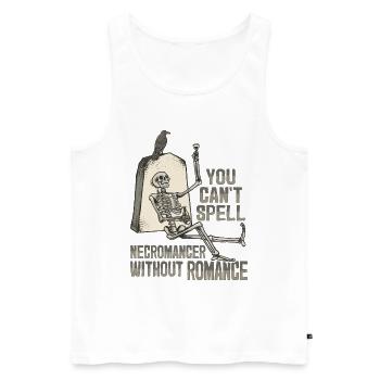 Mort-vivant Romance Nécromancien Squelette Gothique Sataniste - Débardeur bio Premium Homme - blanc - Devant - AI Model Male 178 light (178cm)