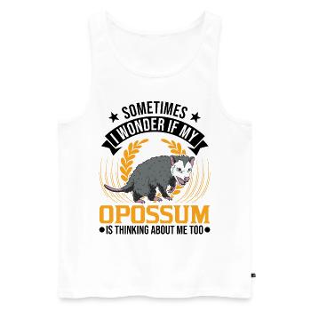 Opossum Cadeau Marsupial Opossum - Débardeur bio Premium Homme - blanc - Devant - Michal (187cm)