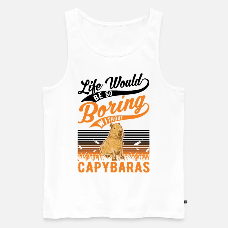 Capybara Regalo Capibara capibara - Canottiera ecologica premium da uomo - bianco