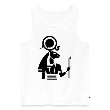 Sekhmet Goddess of Healing Ancient Egypt - Men's Premium Organic Tank Top - white - Front - Michal (187cm)